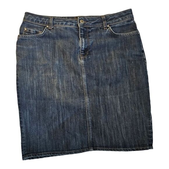 ZARA WOMAN Denim Skirt - Size 12 Large - Picture 1 of 7